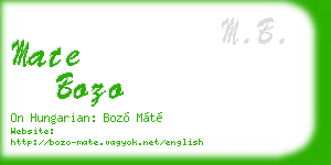 mate bozo business card